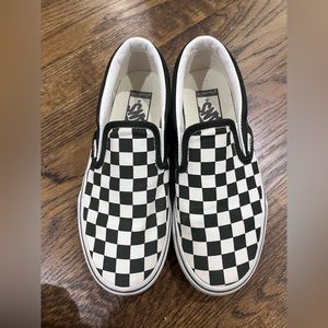 Vans women’s size 5.5 checkerboard slip on’s